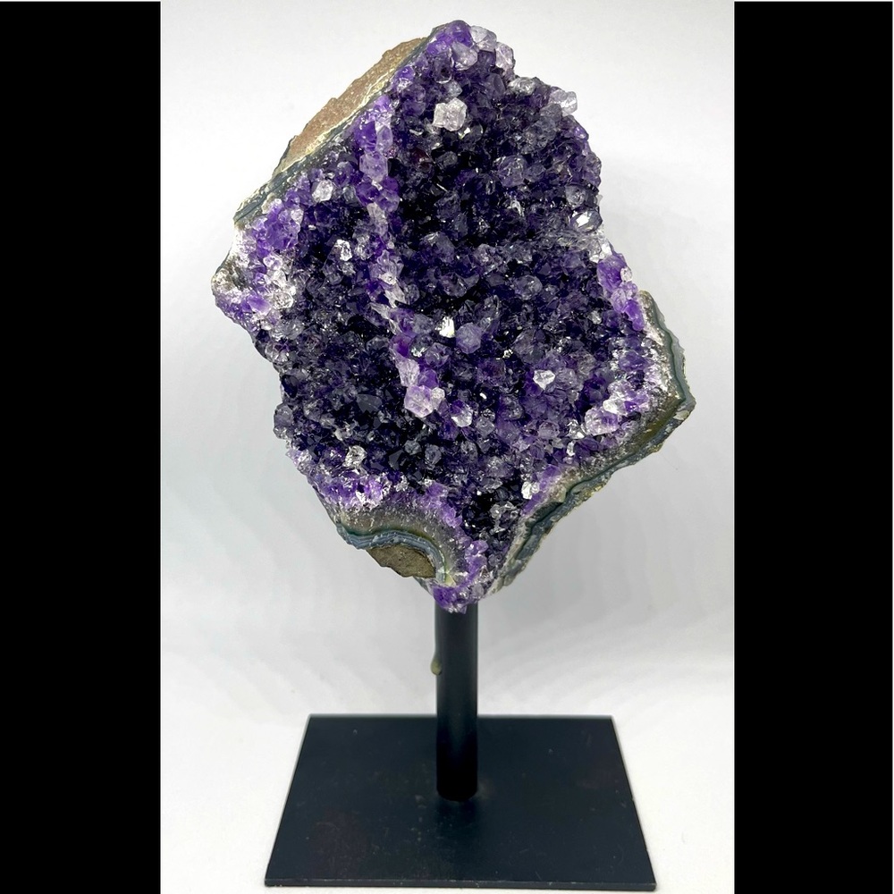Natural Amethyst on Metal Stand